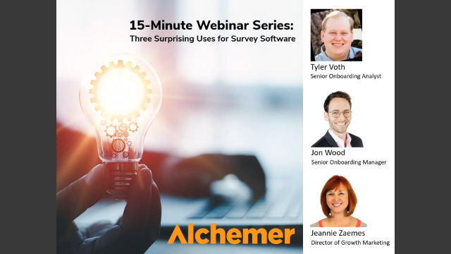 15-Minute Webinars: Three Surprising Uses for Survey Software