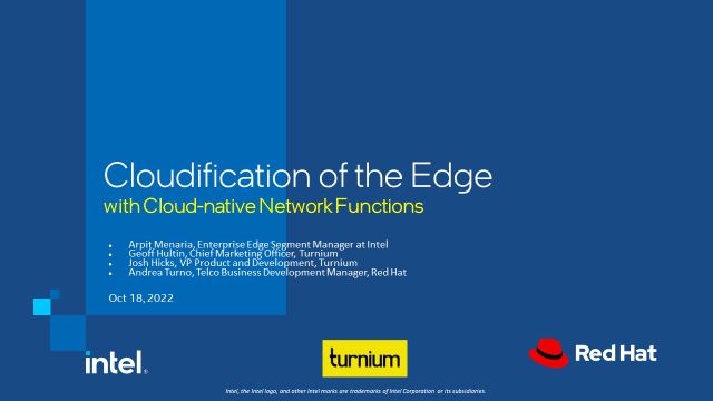Cloudification of the Edge with Cloud-native Network Functions