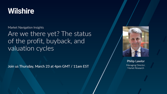 Are we there yet? The status of the profit, buyback, and valuation cycles