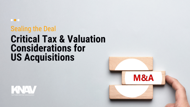 Sealing the Deal: Critical Tax and Valuation Considerations for U.S. Business Acquisitions