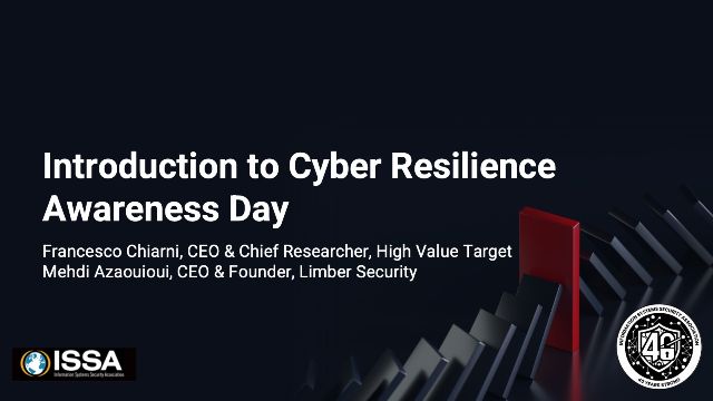 Introduction to the Cyber Resilience Awareness Day