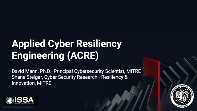 Applied Cyber Resiliency Engineering (ACRE)