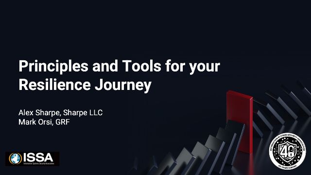 Principles and Tools for your Resilience Journey