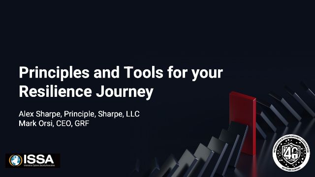 Principles and Tools for your Resilience Journey