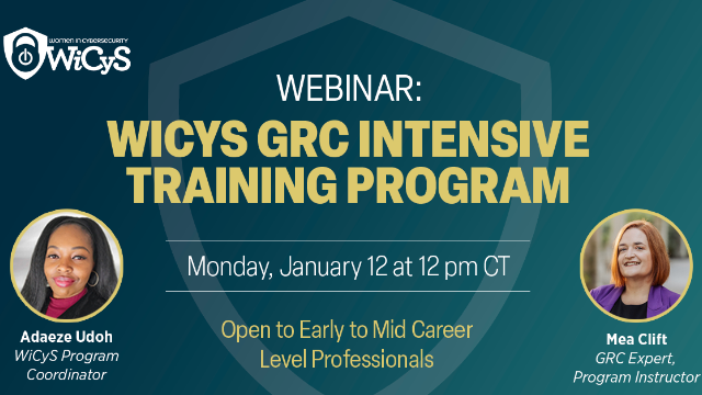WiCyS GRC Intensive Training Program Webinar