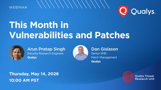 Patch Tuesday Webinar May 2026: This Month in Vulnerabilities and Patches