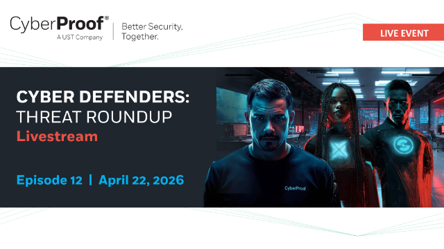 Cyber Defenders: Threat Round-Up – Episode 12 Livestream (April 2026)