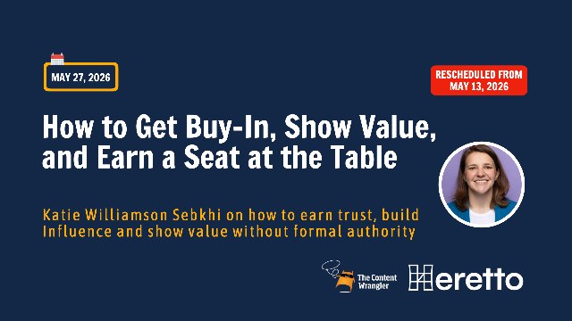 [Rescheduled from May 13] How to Get Buy-In, Show Value, and Earn a Seat at the Table