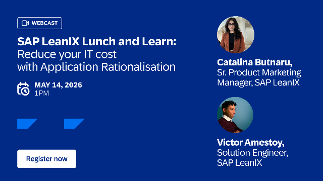 SAP LeanIX Lunch and Learn: Reduce your IT cost with Application Rationalisation