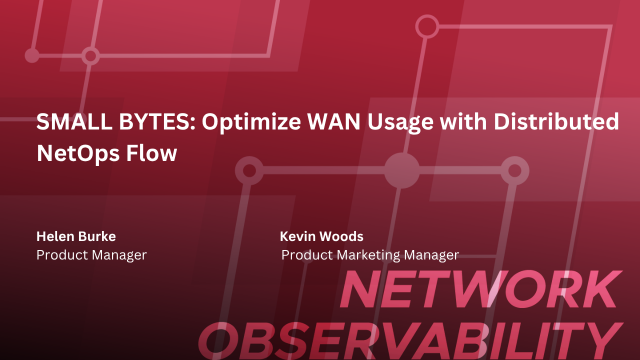 SMALL BYTES: Optimize WAN Usage with Distributed NetOps Flow