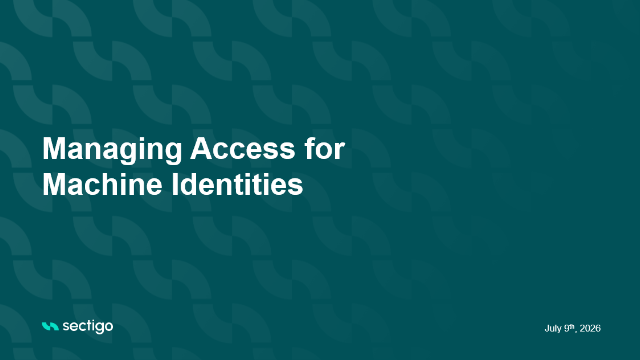 Managing Access for Machine Identities