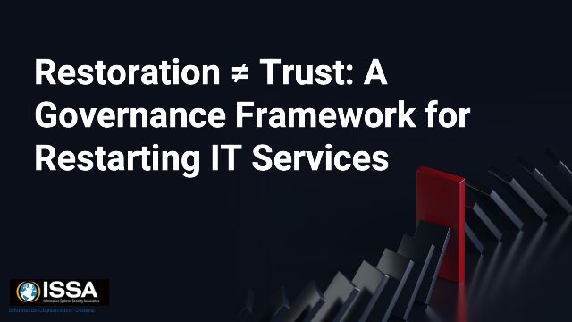 Restoration ≠ Trust: A Governance&hellip;