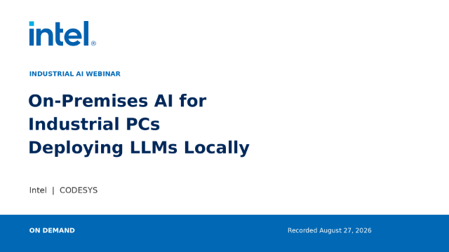 On-Premises AI for Industrial PCs: Deploying LLMs Locally