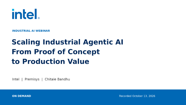 Scaling Industrial Agentic AI: From Proof of Concept to Production Value