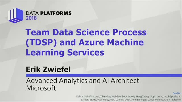 Team Data Science Process (TDSP) and Azure Machine Learning