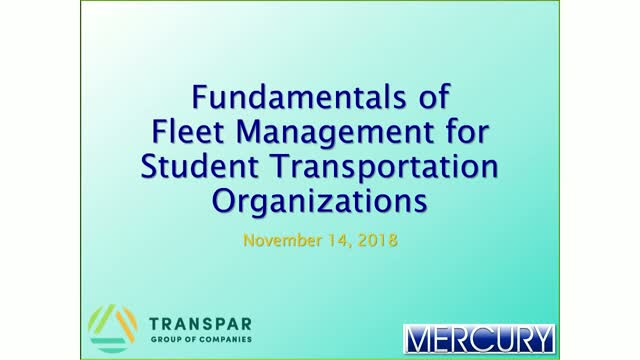 Fundamentals Of Fleet Management For Student Transportation Fundamentals Of Fleet Management For Student Transportation
