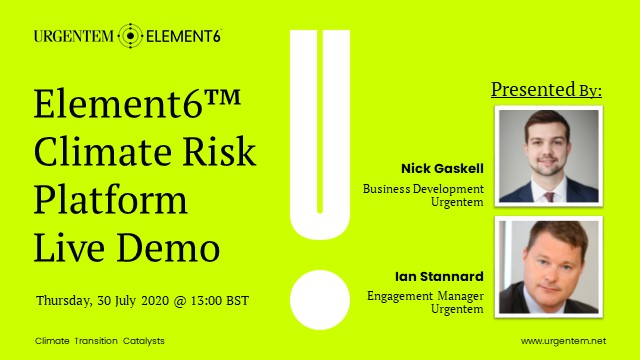 Element6™: The Climate Platform for Change (Live Demo)