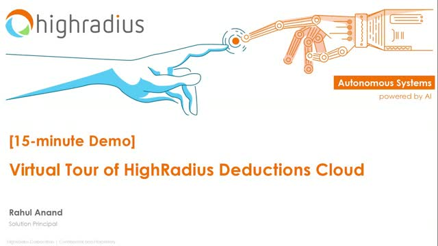 [15-min Demo] Virtual Tour of HighRadius Deductions Cloud