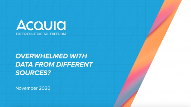 Overwhelmed with data from different sources and systems?