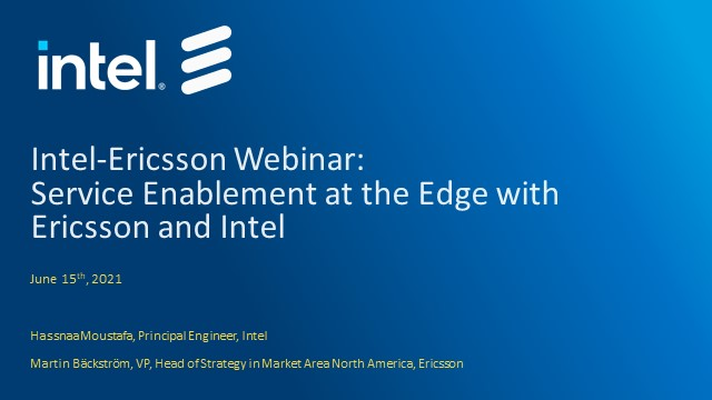 Service Enablement at the Edge with Ericsson and Intel Basic Image Gallery Post