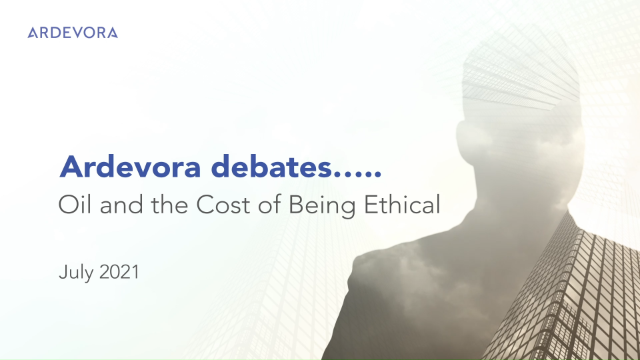 Ardevora Debates Oil And The Cost Of Being Ethical