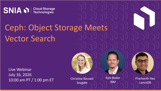 Ceph: Object Storage Meets Vector Search