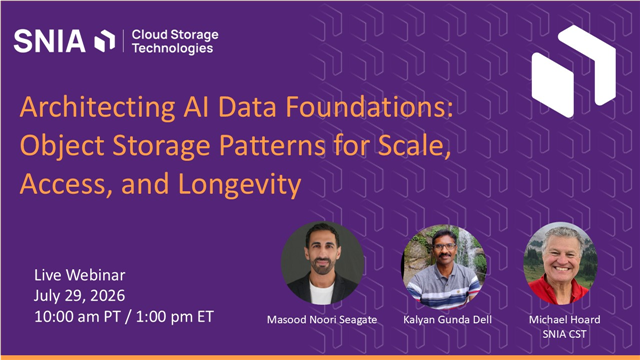 Architecting AI Data Foundations: Object Storage Patterns for Scale, Access, and Longevity